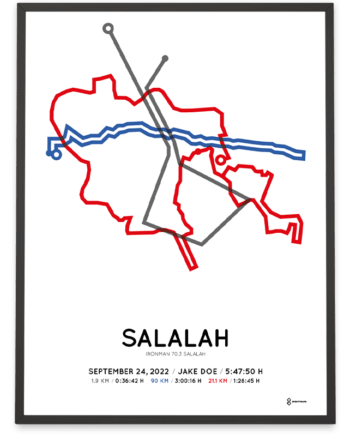 2022 ironman 70.3 salalah Sportymaps course print