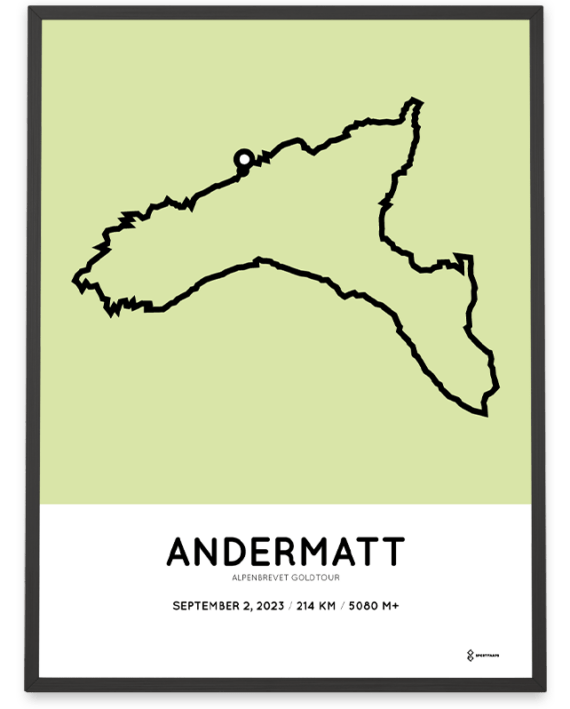 2023 Alpenbrevet Goldtour parcours poster