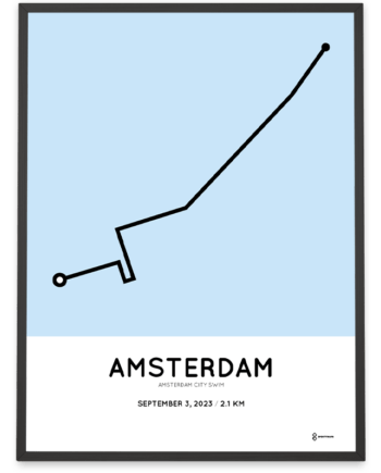 2023 Amsterdam City Swim course poster