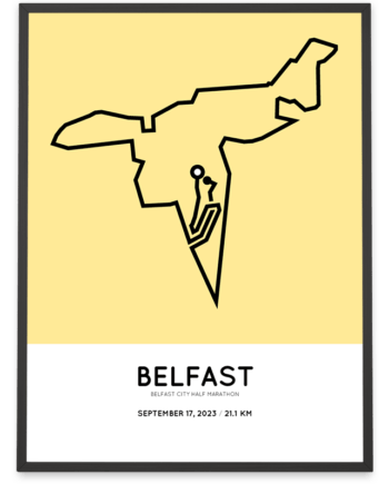 2023 Belfast half marathon Sportymaps print