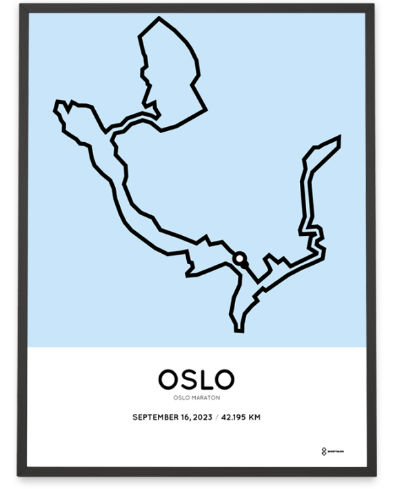 2023 Oslo marathon course poster