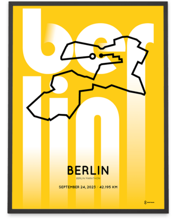 2023 berlin marathon special Sportymaps course poster