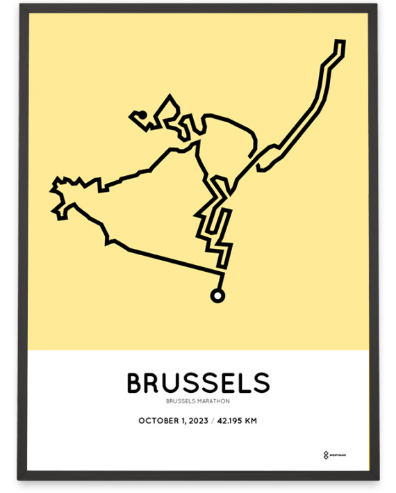 2023 brussels marathon sportymaps print