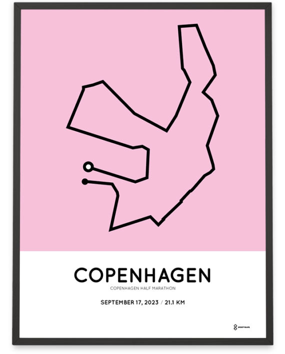 2023 copenhagen half marathon sportymaps print