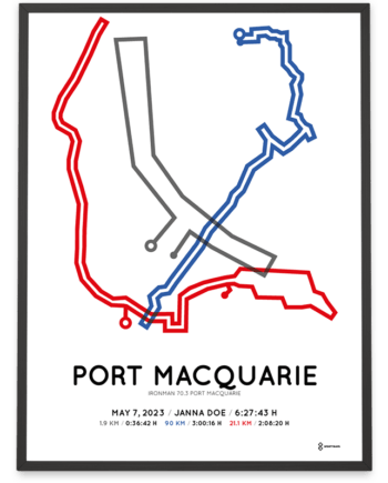 2023 ironman 70.3 port macquarie Sportymaps print