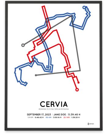 2023 ironman 70.3 italy Sportymaps course print