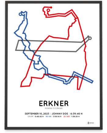 2023 ironman 70.3 erkner strecke poster