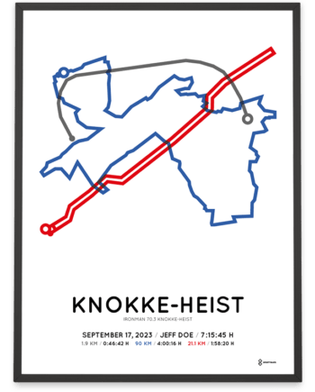 2023 ironman 70.3 knokke-heist Sportymaps poster