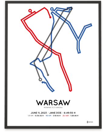 2023 ironman 70.3 warsaw Sportymaps poster