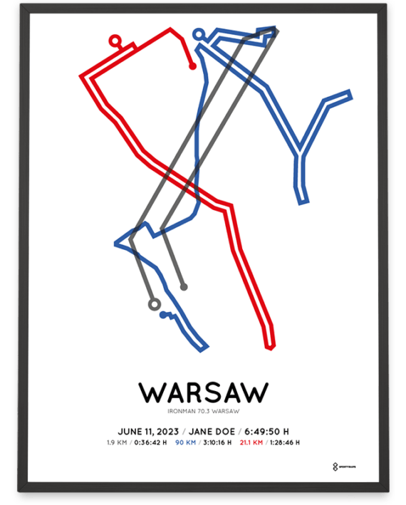 2023 ironman 70.3 warsaw Sportymaps poster
