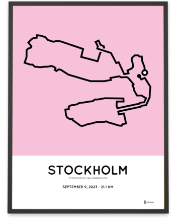 2023 stockholm halvmarathon sportymaps print