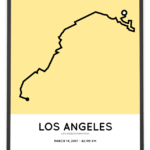2017 Los Angeles marathon Sportymaps routemap poster