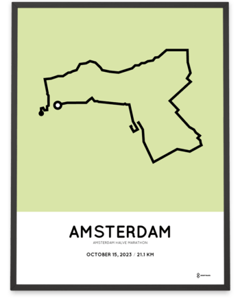 2023 Amsterdam half marathon Sportymaps parcours