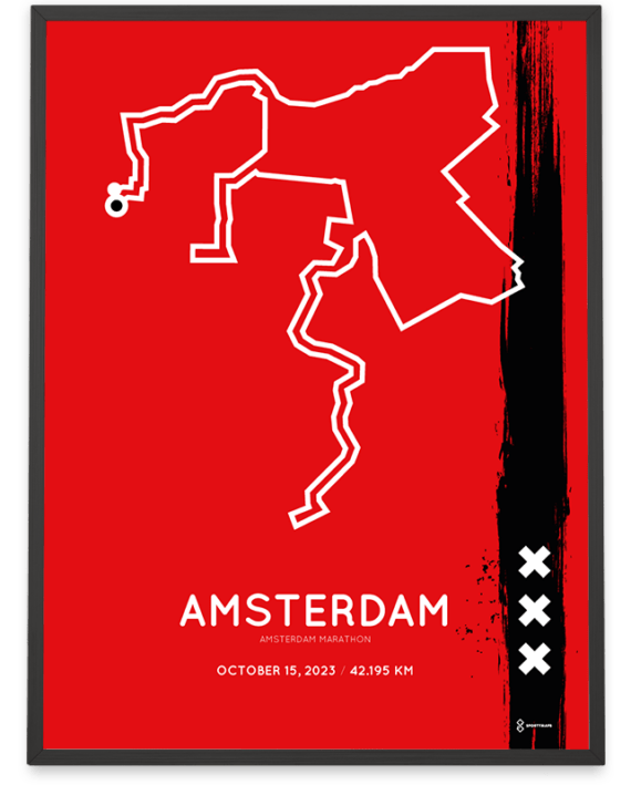 2023 Amsterdam marathon Special Edition course poster