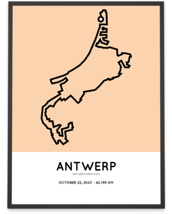 2023 Antwerp marathon Sportymaps parcours print