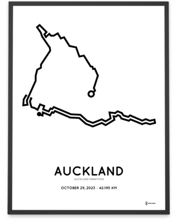 2023 Auckland marathon routemap print