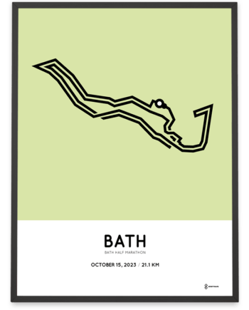 2023 Bath half marathon Sportymaps poster