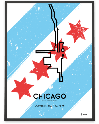 2023 Chicago marathon Special Edition Sportymaps print