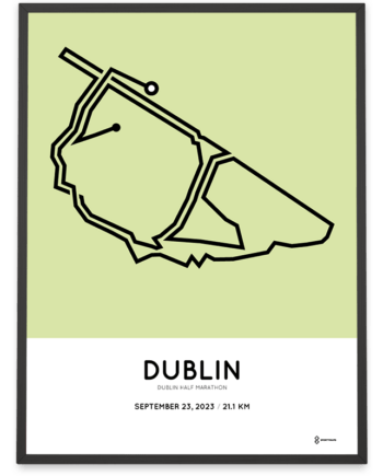 2023 Dublin half marathon course poster