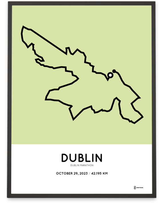 2023 Dublin marathon Sportymaps print