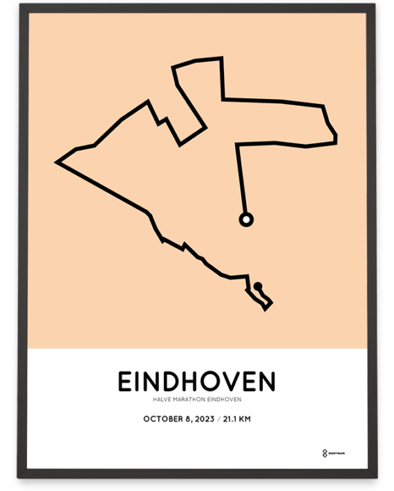 2023 Eindhoven half marathon Sportymaps parcours print