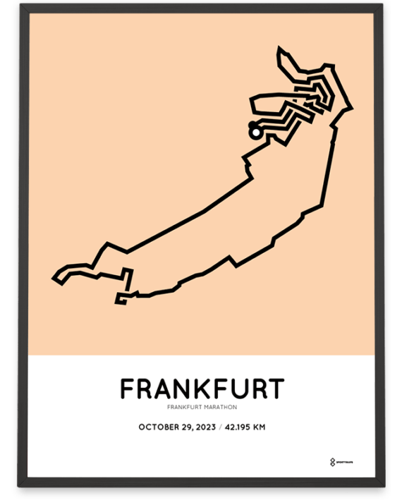 2023 Frankfurt marathon Sportymaps Strecke poster
