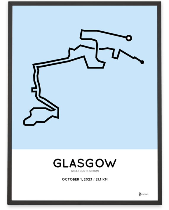 2023 Great Scottish run Sportymaps print