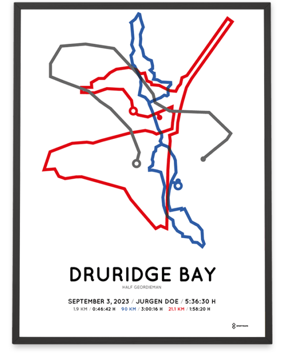 2023 Half Geordieman Sportymaps course print