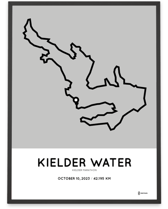 2023 Kielder marathon coursemap poster