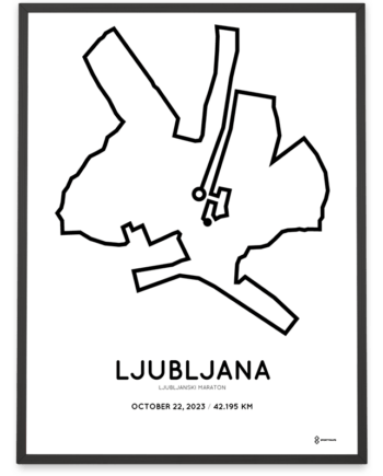 2023 Ljubljana marathon Sportymaps poster
