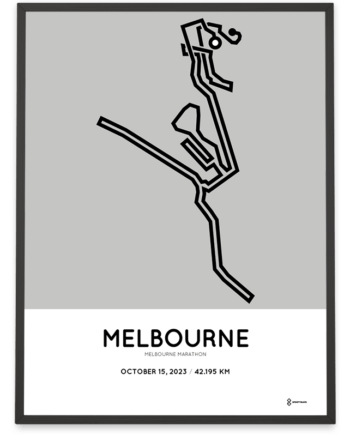 2023 Melbourne marathon course poster