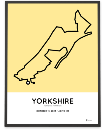 2023 Yorkshire marathon routemap print