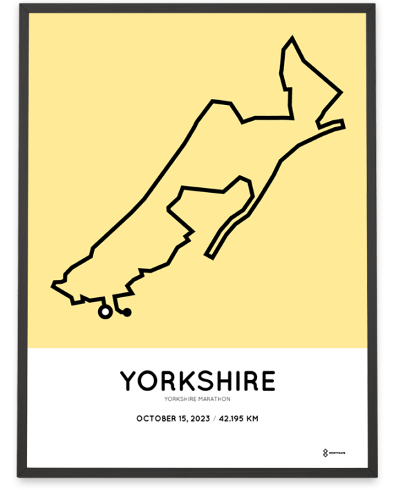 2023 Yorkshire marathon routemap print