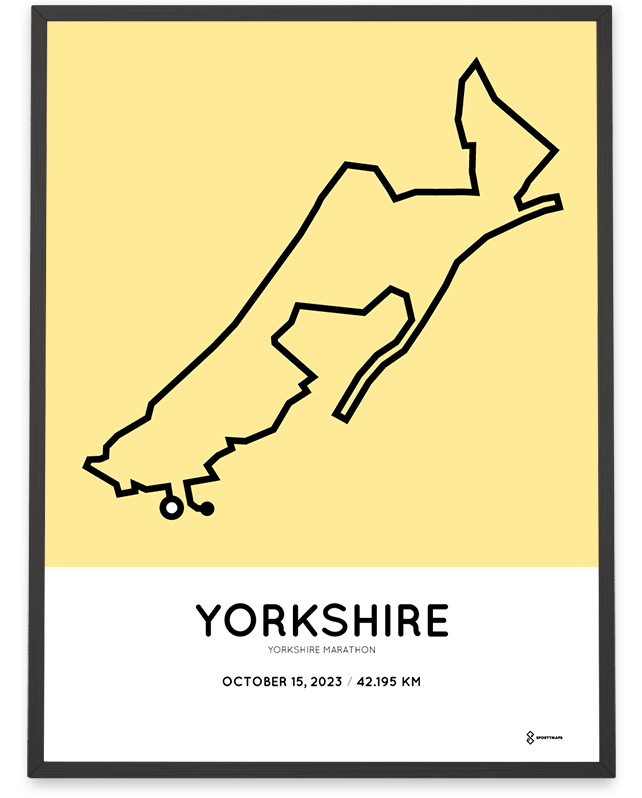2023 Yorkshire Marathon print Sportymaps