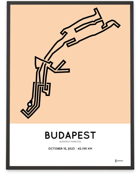 2023 budapest maraton course poster