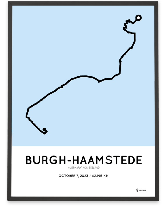 2023 kustmarathon zeeland parcours print