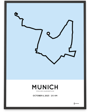 2023 munich half marathon Sportymaps course print