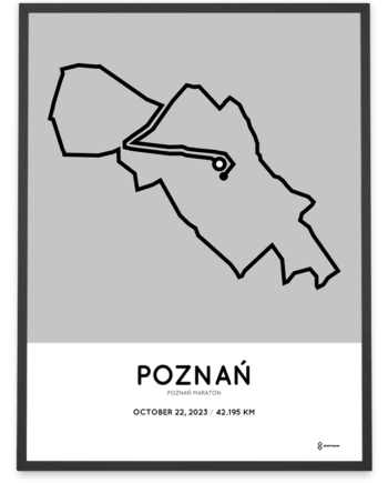 2023 poznan marathon Sportymaps course poster