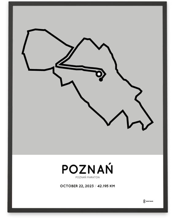 2023 poznan marathon Sportymaps course poster