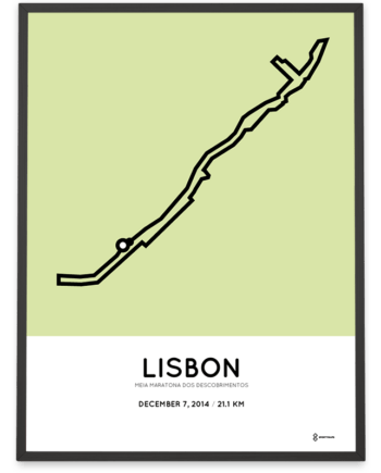 2014 Lisbon discoveries half marathon routemap print