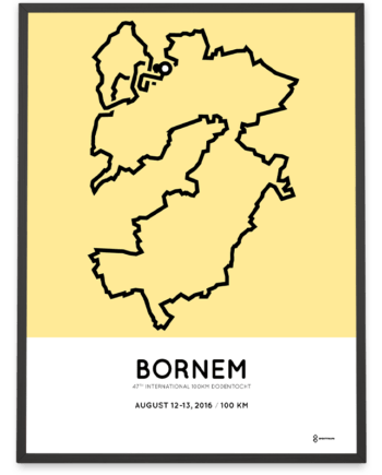 2016 Dodentocht bornem parcours poster