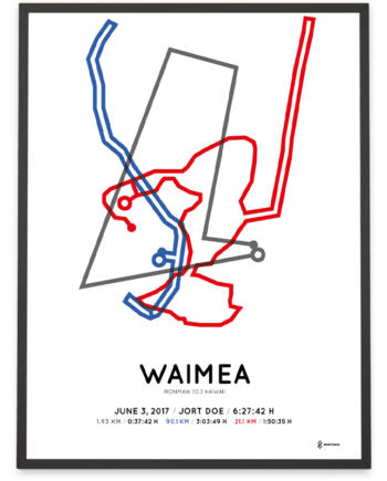 2017 ironman 70.3 hawaii routemap print