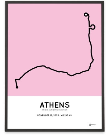 2023 Athens marathon sportymaps poster