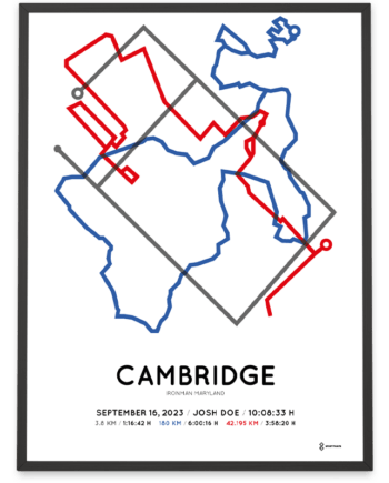 2023 Ironman Maryland sportymaps poster