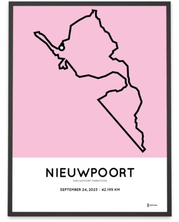 2023 Nieuwpoort marathon parcours poster