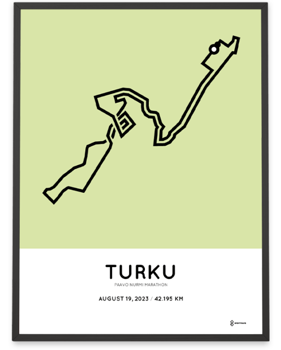 2023 Paavo Nurmi marathon Sportymaps print