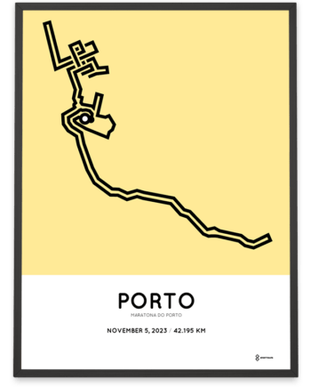 2023 Porto marathon sportymaps print poster