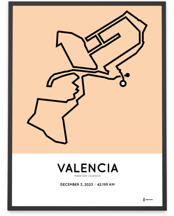 2023 Valencia marathon Sportymaps poster