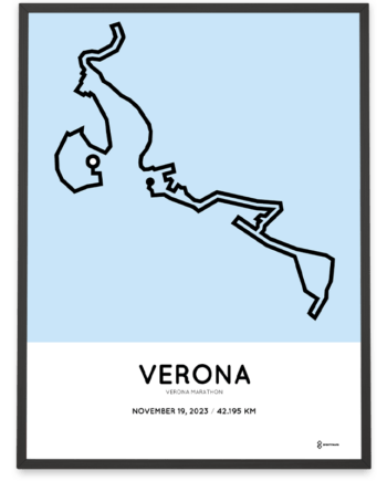 2023 Verona marathon routemap print