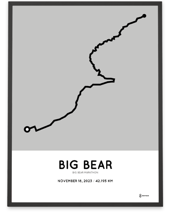 2023 big bear marathon course poster